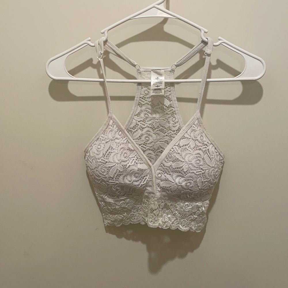 White lace bralet